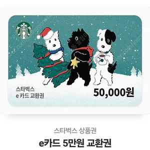 스타벅스 모바일 50000원 권 2장