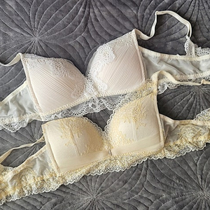[새상품] 메리메 바이에블린 노와이어 브라&팬티 4종 세트 (상의75B/하의90)