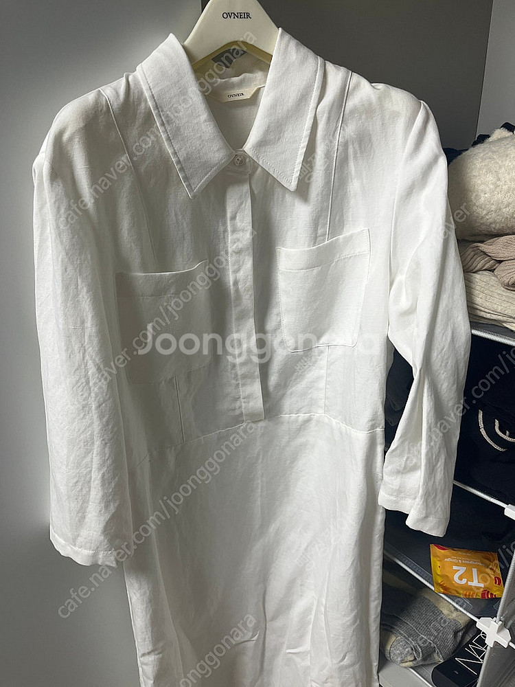오브네어 오가닉 셔츠 드레스 새상품--1