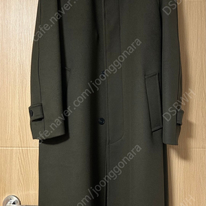 마마가리 23FW 캐시미어 블렌드 울 발마칸 코트 올리브 50