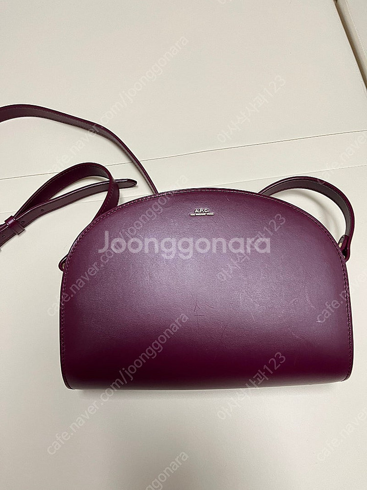 아페쎄 하프문백 라즈베리 색 ( 체리버건디)--2