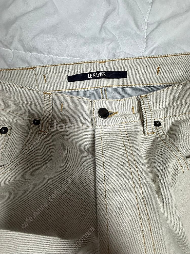 자크뮈스 르 파피에 오프 화이트 데님 팬츠 32(33-34)--6