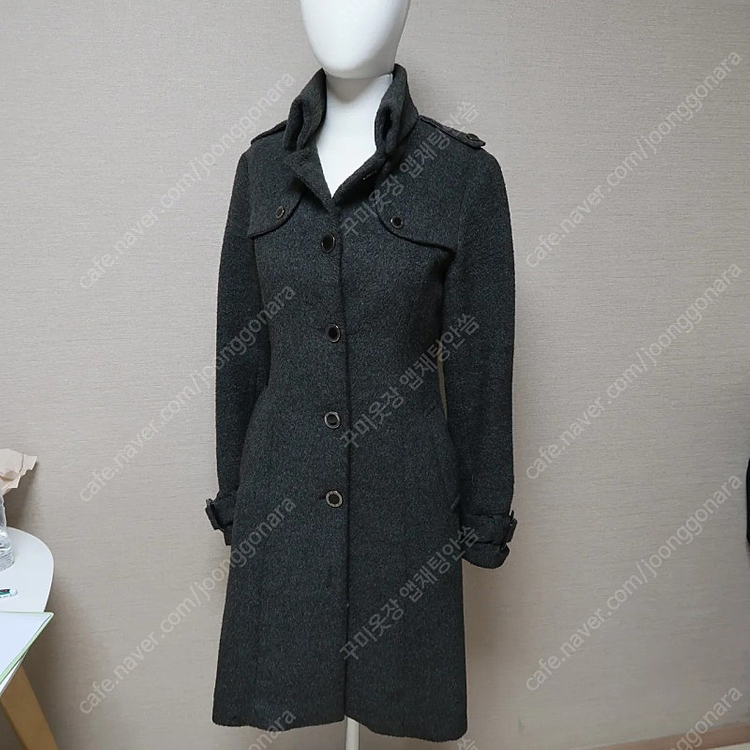 에상스 여자 그레이 울 트렌치 55 코트 두툼한 자켓 봄 가을 겨울 거의새거 (롱원피스 롱스커트 하객룩 정장 무스탕...--1