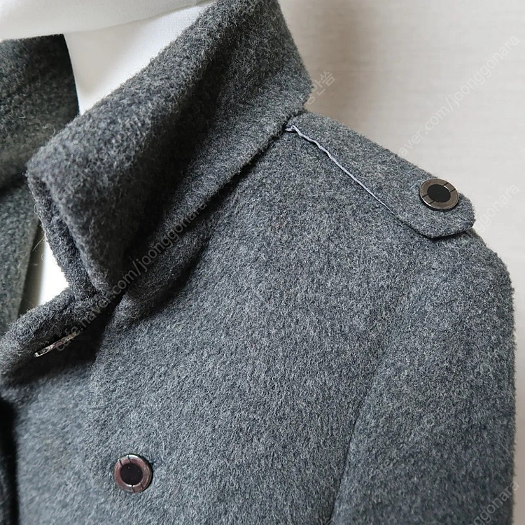 에상스 여자 그레이 울 트렌치 55 코트 두툼한 자켓 봄 가을 겨울 거의새거 (롱원피스 롱스커트 하객룩 정장 무스탕...--3