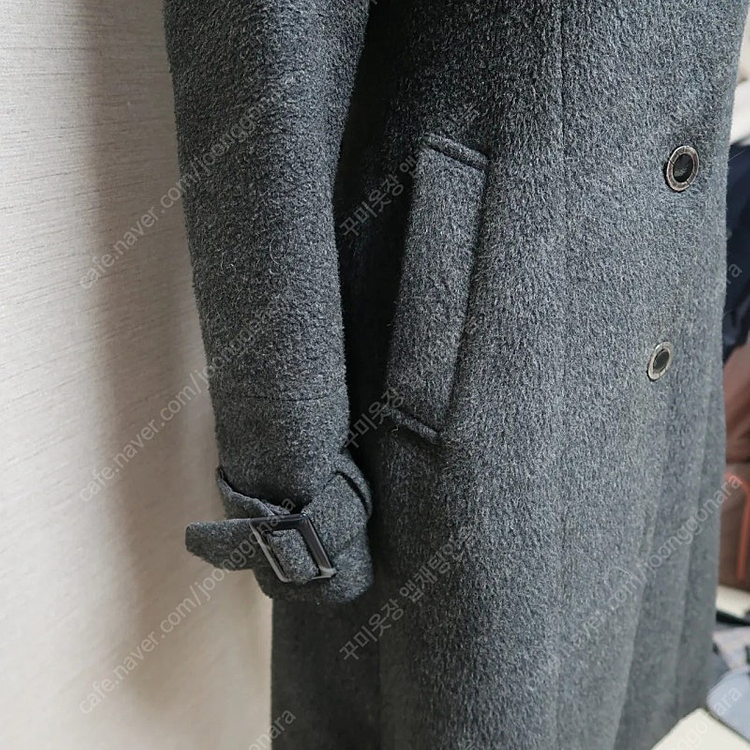 에상스 여자 그레이 울 트렌치 55 코트 두툼한 자켓 봄 가을 겨울 거의새거 (롱원피스 롱스커트 하객룩 정장 무스탕...--4