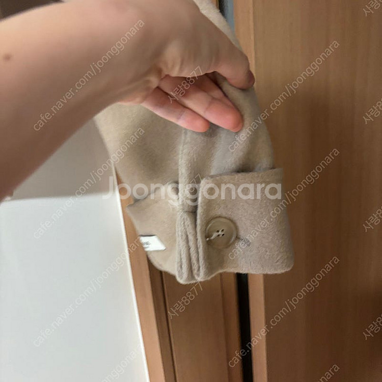 퍼빗 이프온리 구스 패딩조끼 크롭 울 핸드메이드 숏코트--1