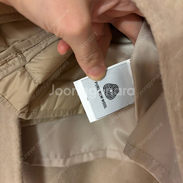 퍼빗 이프온리 구스 패딩조끼 크롭 울 핸드메이드 숏코트--5