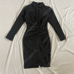 [44] 미샤 셔링 프릴 슬림 체크 원피스