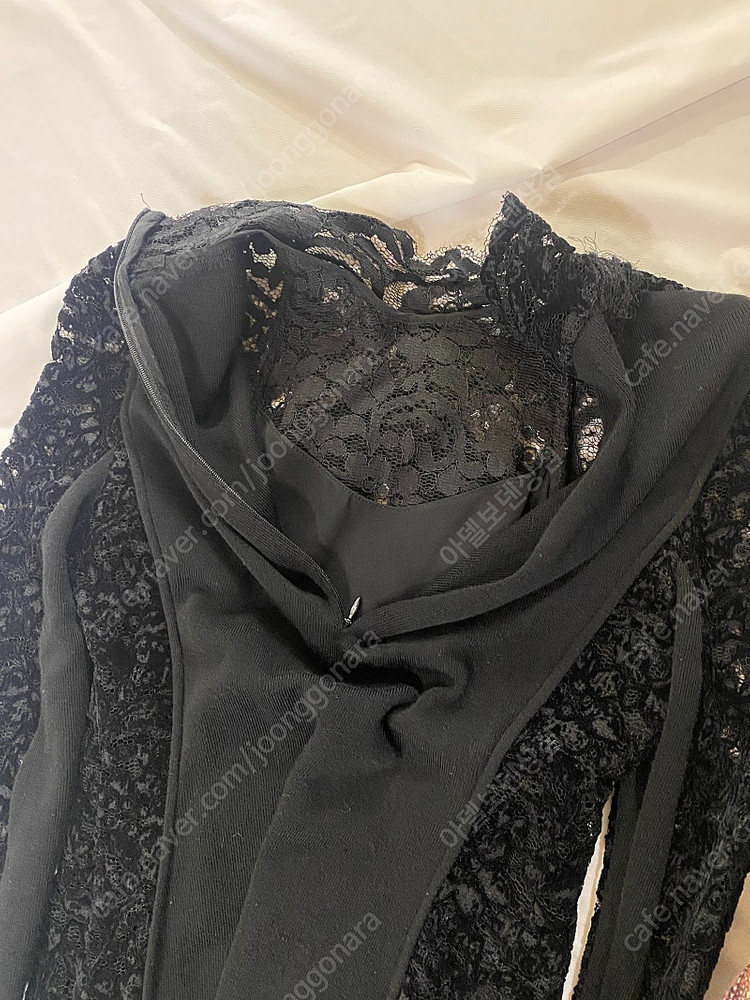 [44] obzee 오브제 벨벳 레이스 니트 블라우스 xs--6