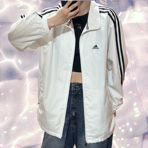 00s 아디다스 오버핏 바람막이 화이트 95