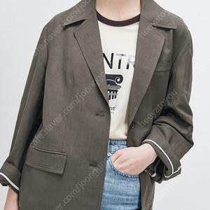 한섬 시스템 린넷 자켓