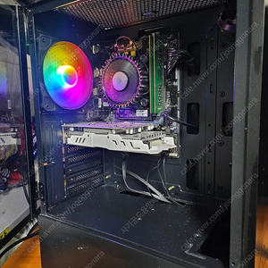 게이밍 본체+모니터 세트 cpu i5-12400f 메인보드 기가바이트 610m 그래픽 rtx3050 램32g ssd klevv cras c710 ssd 512 모니터 vso27