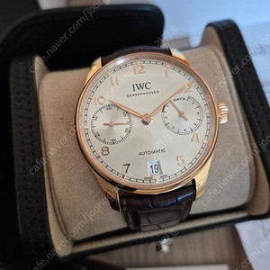 판매 교환 IWC IW500701 7days 로즈골드 금통 포르투기저 금부엉이 시계
