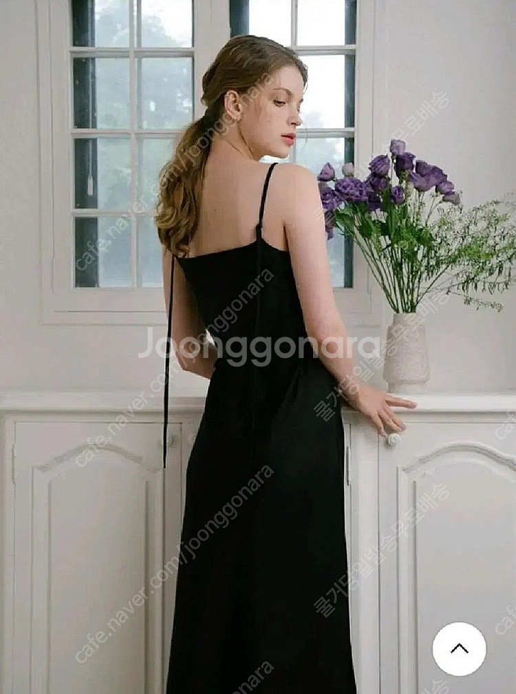 320쇼룸 새틴 민소매 스트링 롱 원피스--2