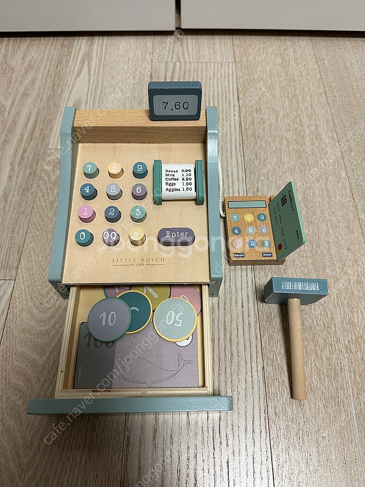 리틀더치 원목 계산기 마켓 마트 놀이 세트--4