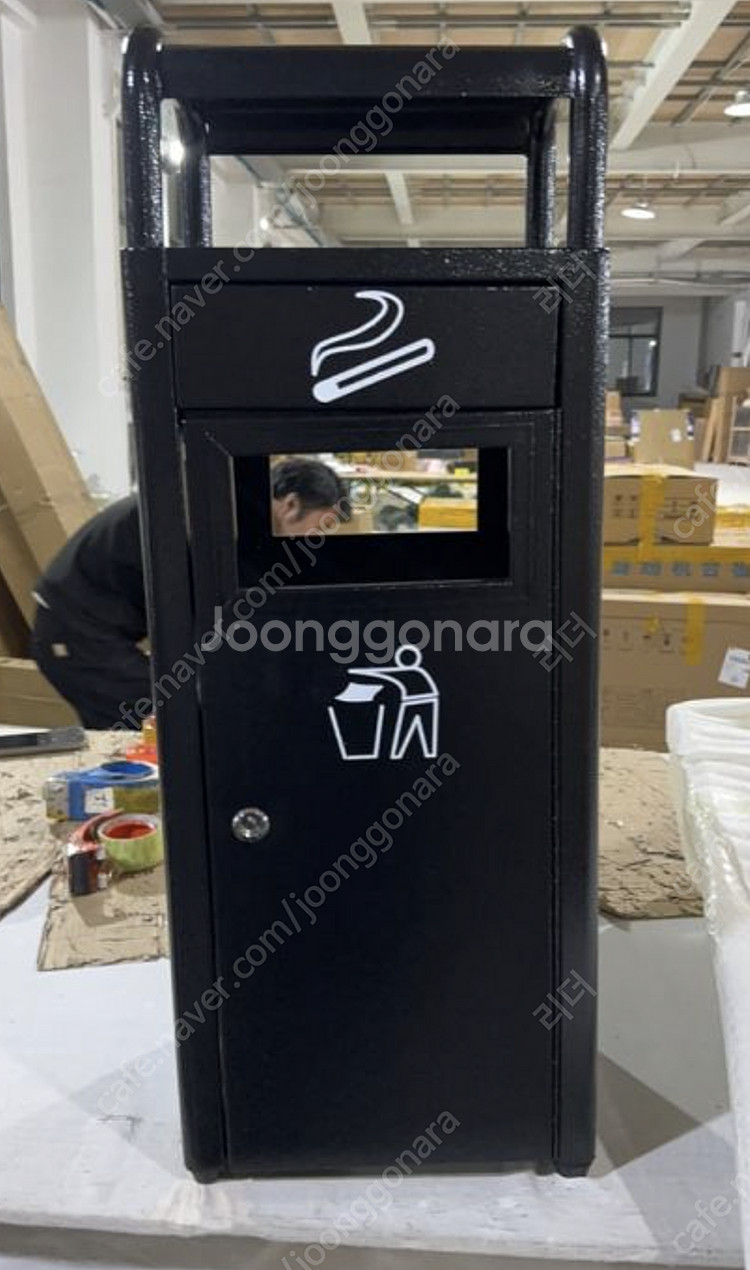 야외 재떨이 휴지통 (신상품 하자있음)--0