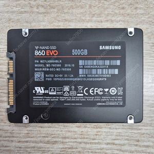 삼성 2.5인치 evo860 500g 사용시간 661시간