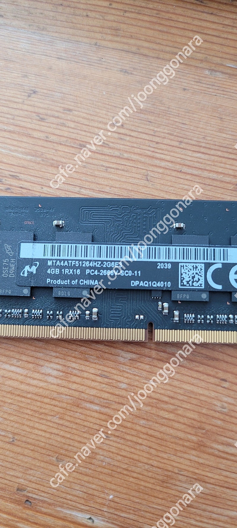 4GB 1Rx16 PC4-2666V-SC0-11메모리4gb