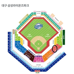 5/10 라이온즈파크 삼성 VS LG 원정응원석 2연석