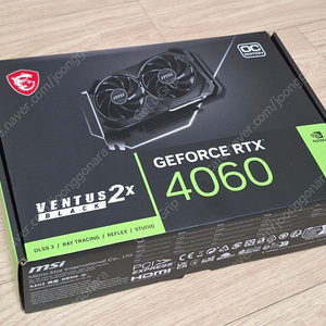 MSI 지포스 RTX 4060 벤투스 2X 블랙 OC D6 8GB 미사용