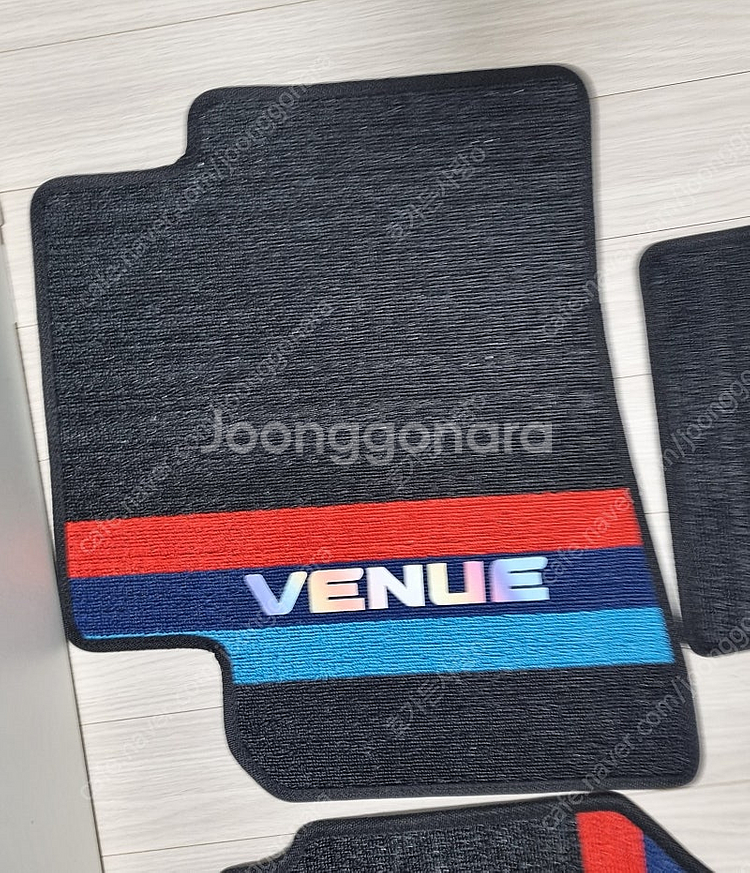 현대 베뉴 자동차 코일매트 디자인m블랙 위드차차차 1+2열 전체 새상품--5