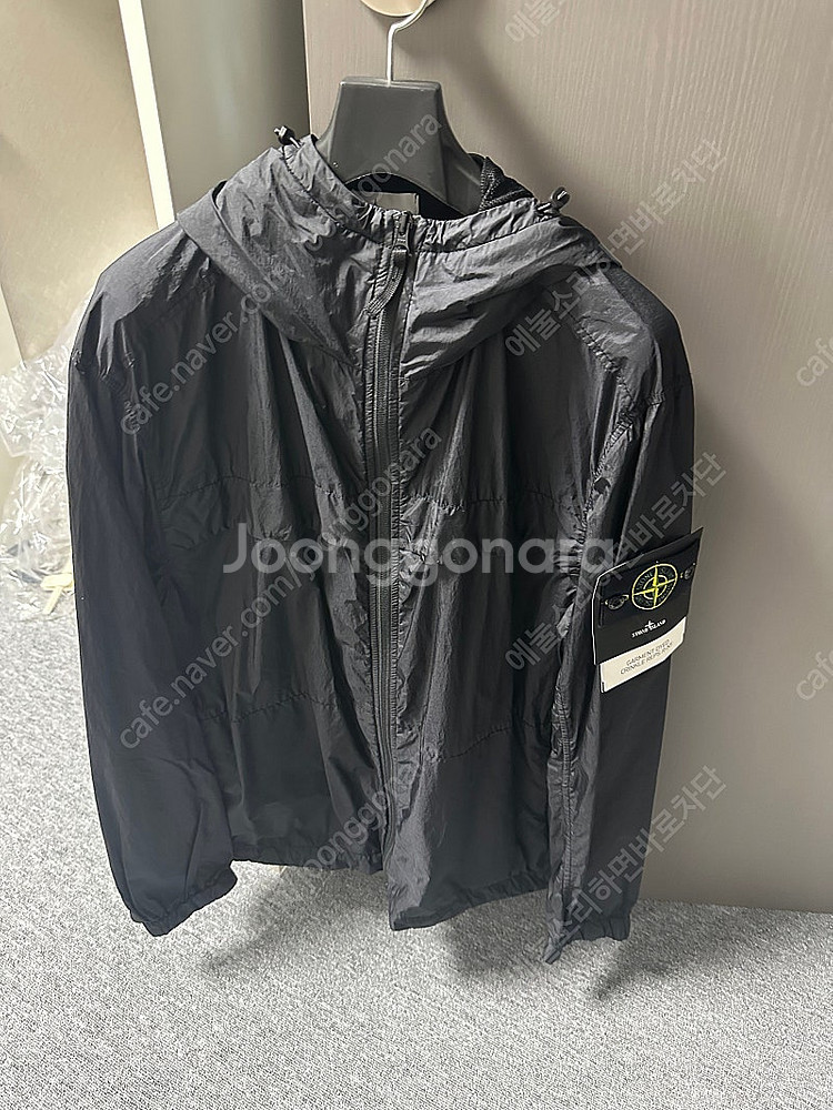 스톤아일랜드 40922 크링클랩스 후디 바람막이 블랙 ...--0