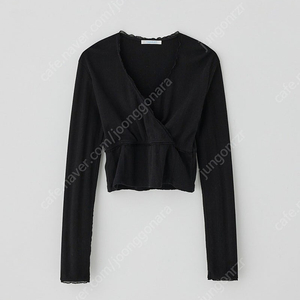 타낫 랩 프릴 티셔츠 Cotton wrap frill t-shirt