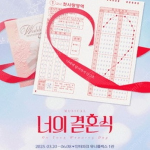 NOL 유니플렉스관 뮤지컬 너의 결혼식 티켓