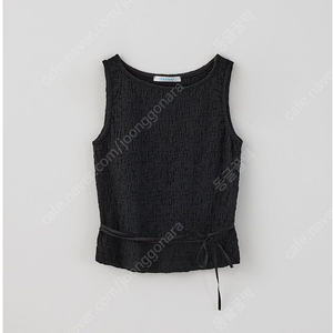 타낫 리플 백 타이 슬리브리스 탑 블랙 (Ripple back tie sleeveless top) 새제품