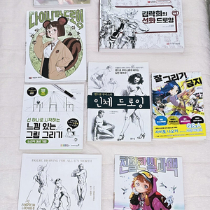 그림 작법서 일괄 판매 (잘 그리기 금지, 김락희의 선화 드로잉, 친절한 빛과색 등)