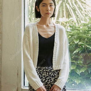 엘오61 Roma Paper Cardigan in Off White