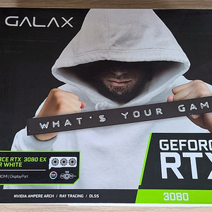 갤럭시 GALAX 지포스 RTX 3080 EX GAMER WHITE OC D6X 10GB nonLHR 팝니다.