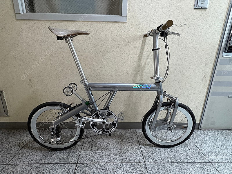 버디 birdy 클래식 실버 플래팅 미니벨로 접이식 자전거 이미지