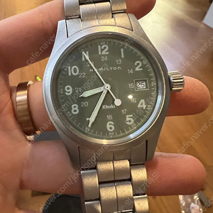 (풀박)해밀턴 카키필드 38mm 쿼츠 녹판