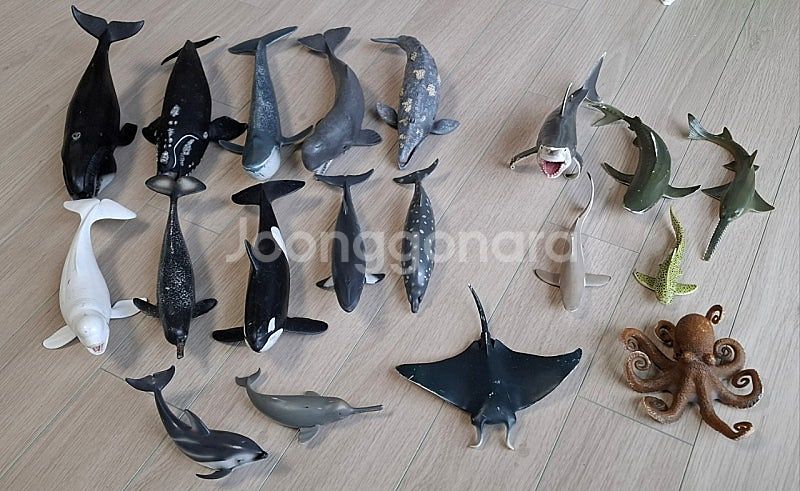 컬렉타 바다 동물 고래 상어 피규어 19종--0