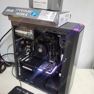 최신 국민사양 라이젠 7500F+A620M 신품+중고조합 조립PC 게이밍pc 판매합니다 배그/스팀게임