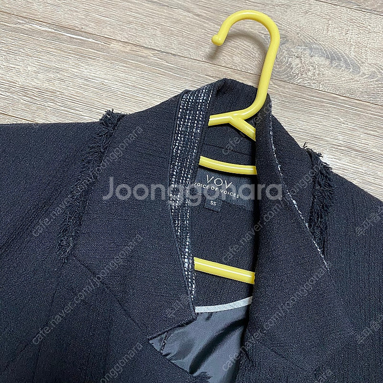 보브 프린지 지퍼 블랙 오픈 자켓--4