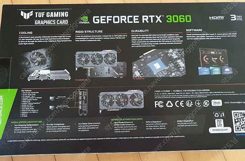 ASUS TUF Gaming 지포스 RTX 3060 OC 12GB LHR--7