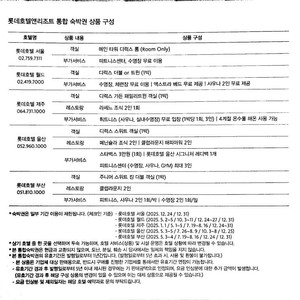 롯데호텔 숙박권 판매합니다