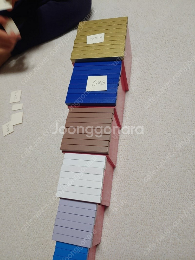 아가월드 몬테소리 수세기막대(키즈에이원) 갈색계단 분홍...--5