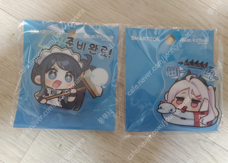 블루아카이브 카카오톡 이모티콘 아크릴키링,스마트톡 미개봉--2