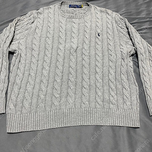 성인 남성 폴로 그레이 XL 꽈배기 케이블 니트 Polo Ralph Lauren 스웨터