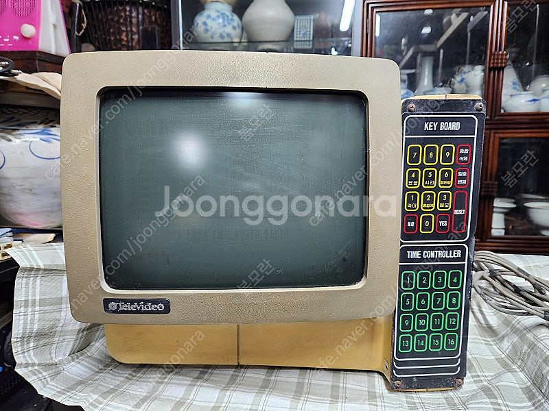 (근대사)TeleVideo 빈티지 크롬모니터 일체형 포...--0