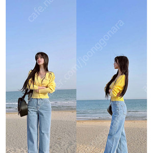 메이윤 메이진스 세미 와이드핏 데님 빈티지연청