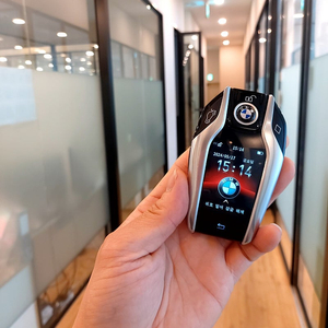BMW F바디 실버 LCD 디지털 스마트액정키 제작 리모컨키 디자인변경