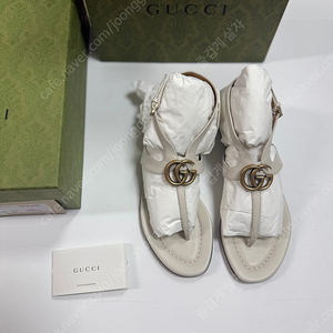 구찌 화이트 여성 샌들 뮬 슬리퍼 gucci