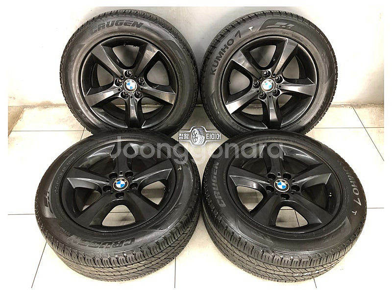 BMW X5 F바디 18인치 흠집없는 블랙 휠타이어 2...--0