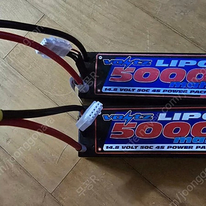 4S 5000mah LiPo 하드쉘 배터리 2개
