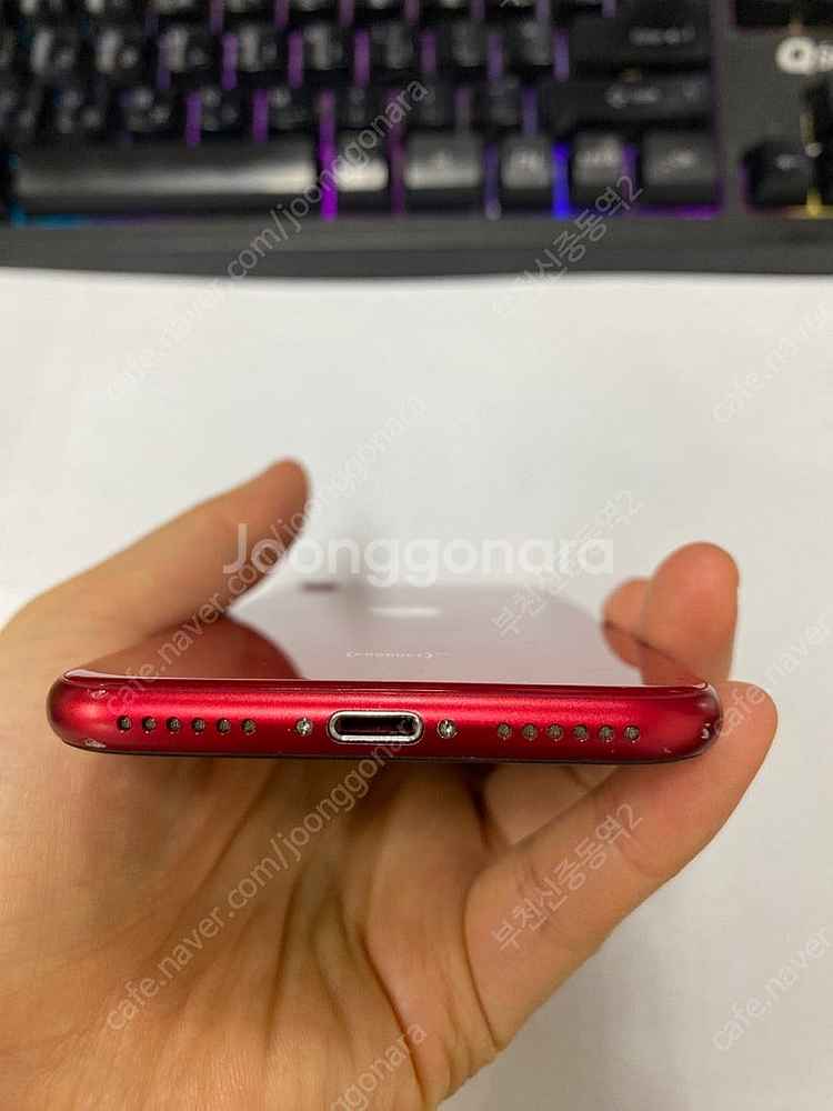 023783 아이폰SE3 레드 A급 64GB 무잔상 배...--6