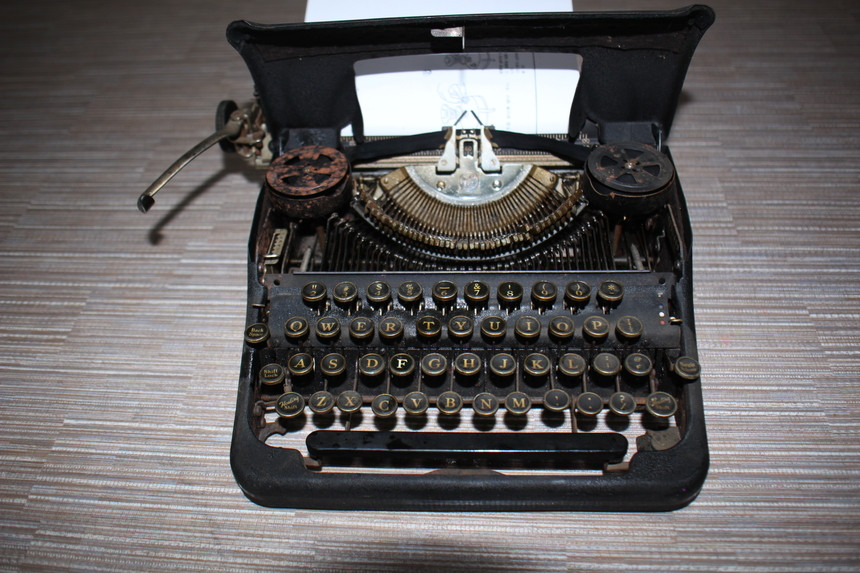 1940년대 스미스 코.로.나 USA 빈티지 타자기 Clipper 엔틱 디스플레이 골동품 실사용 가능 가방 케이스--1